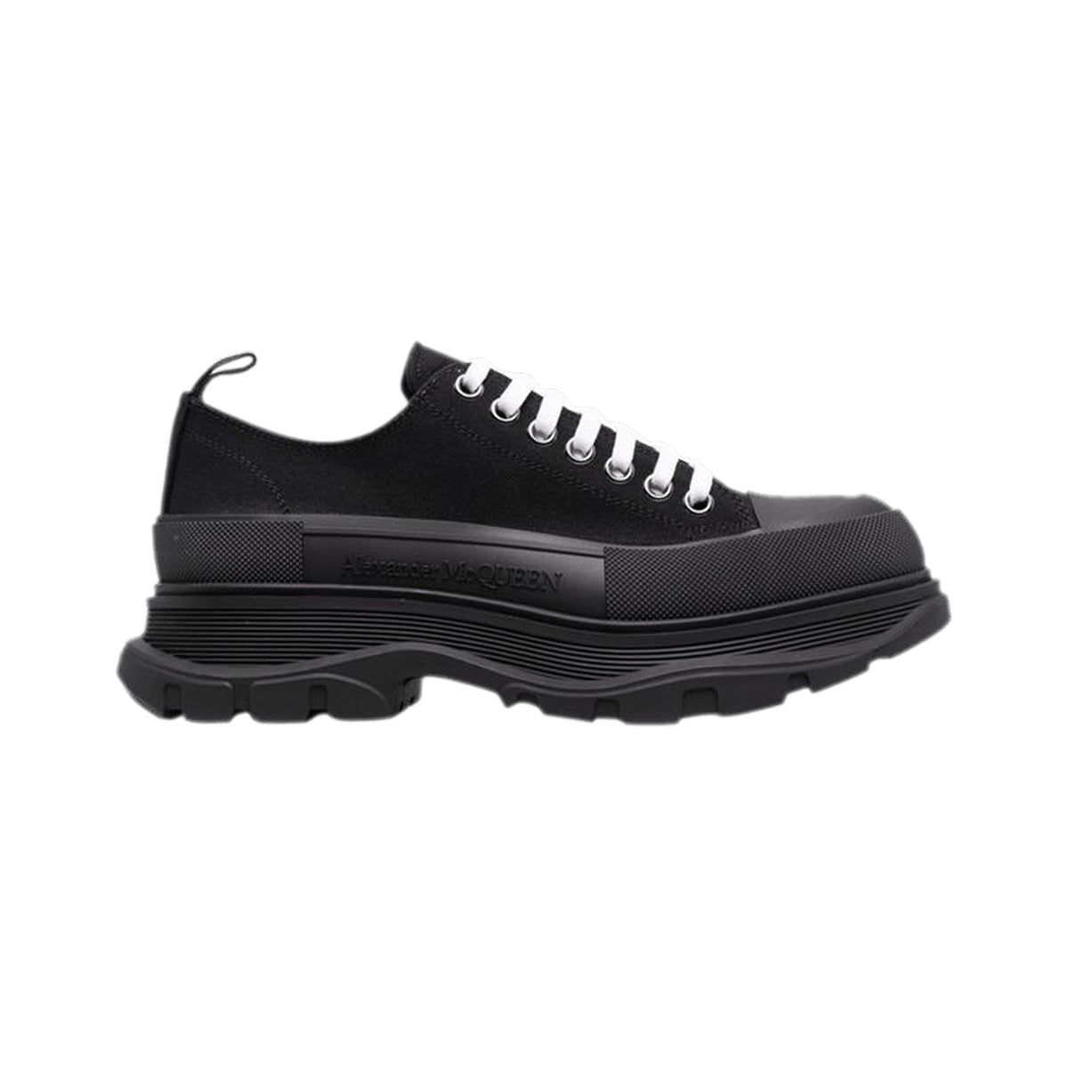 Alexander McQueen Tread Slick Low-Top Sneaker – Triple Black – product view