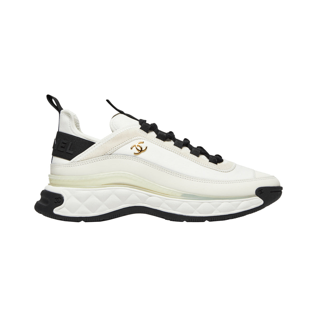 CHANEL Velvet Calfskin and Mixed-Fibers Sneaker – Ivory – product view