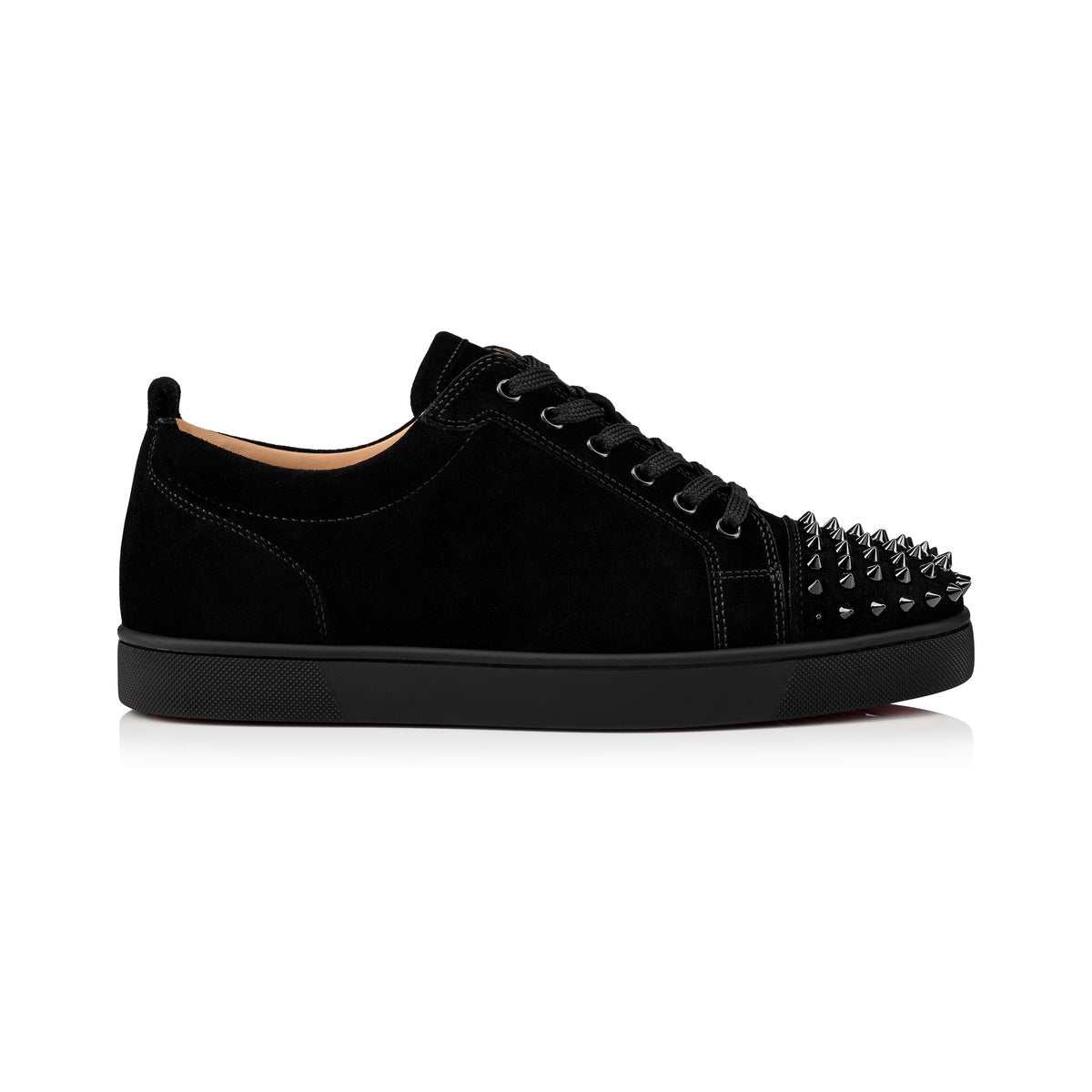 Christian Louboutin Louis Junior Spikes – Black Suede – alternate view