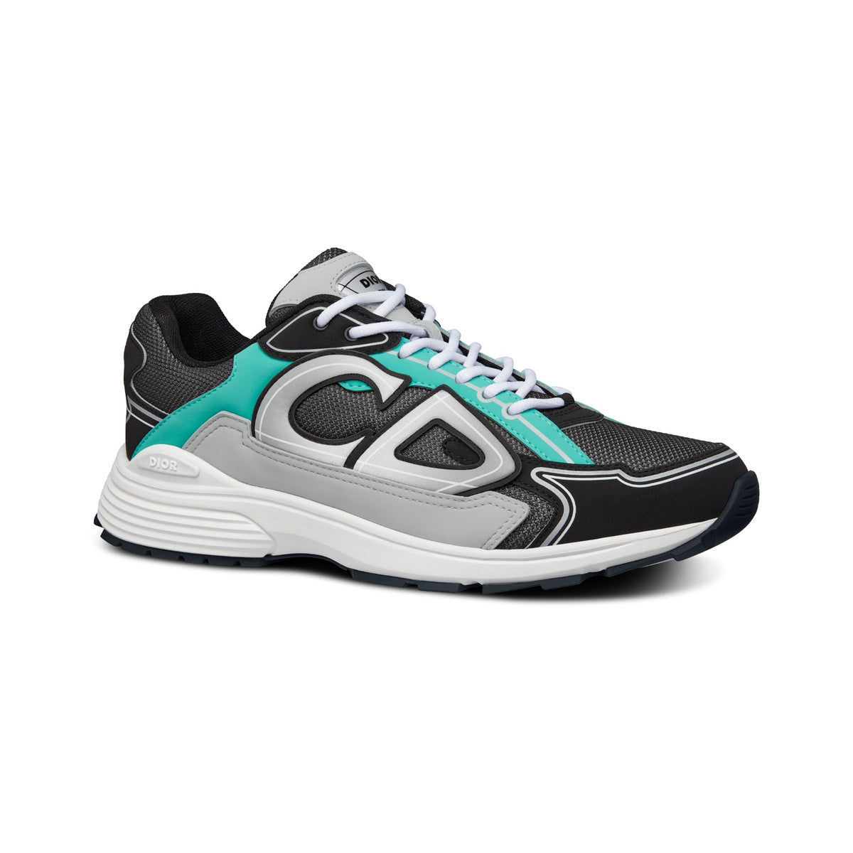 Dior B30 Sneaker – Gray / Black / Teal – alternate view