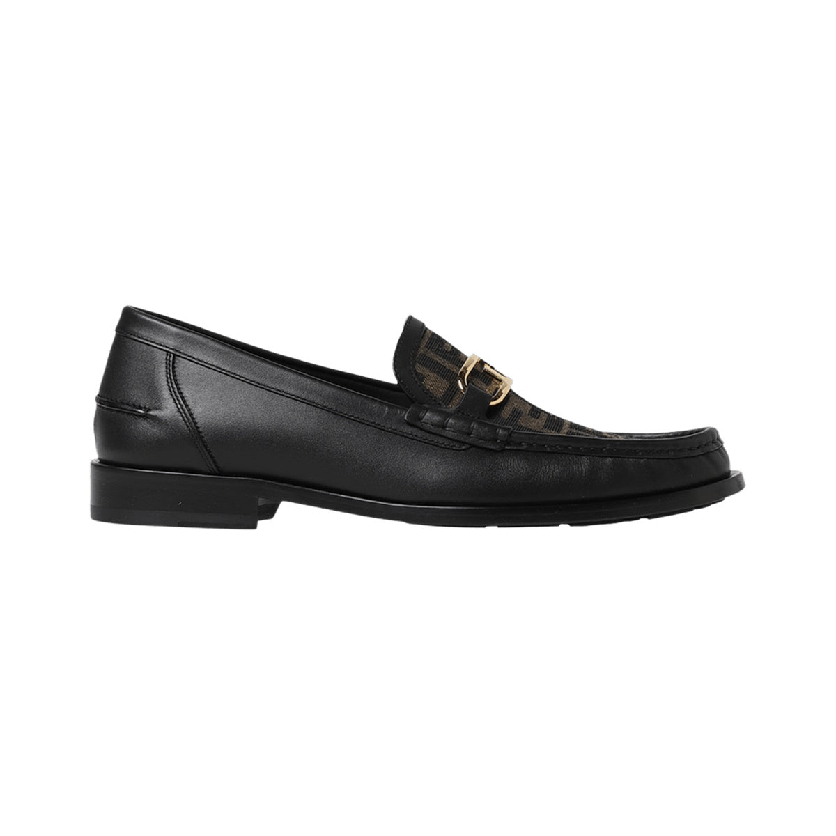Fendi O'Lock FF Jacquard Loafer – Black / Brown – alternate view
