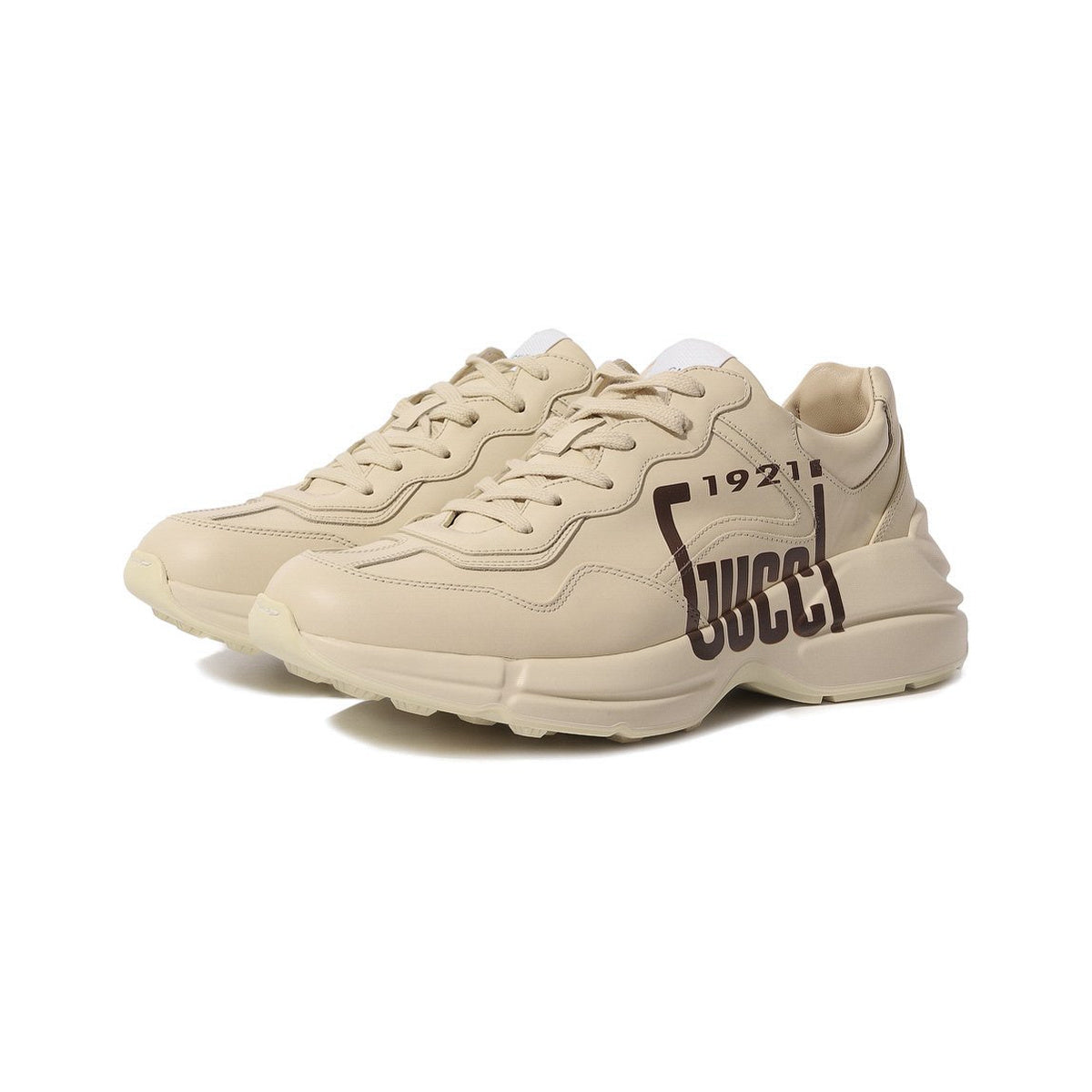 Gucci Rhyton 1921 Logo – Ivory / Brown – product view