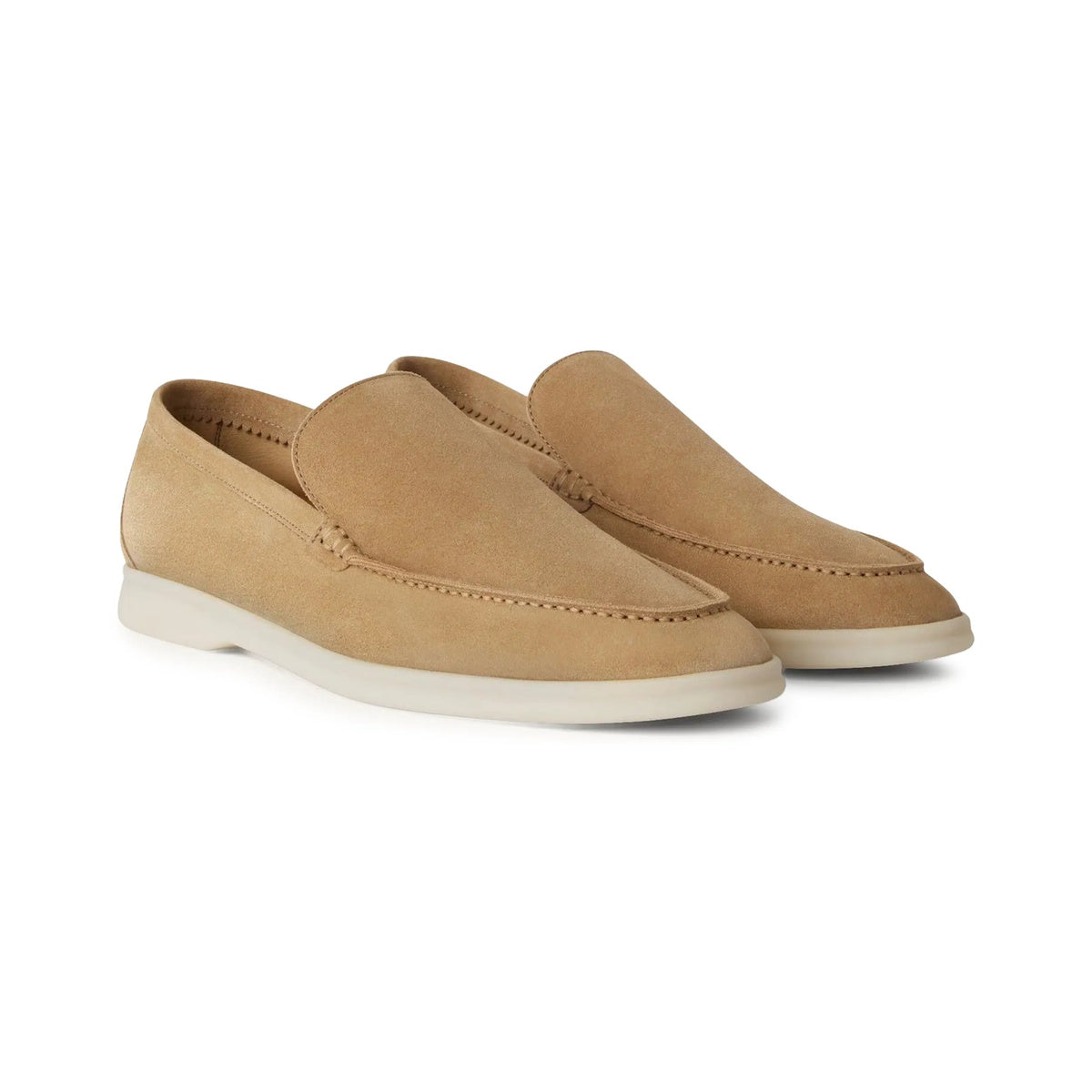 Loro Piana Summer Walk Suede Loafers – Light Wood Smoke – alternate view