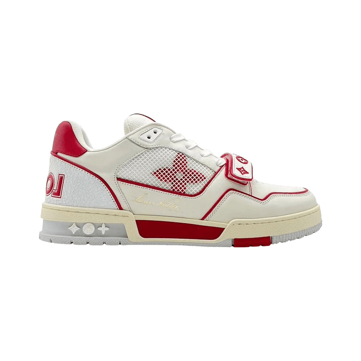 Louis Vuitton LV Trainer Mesh Sneaker – White / Red – product view