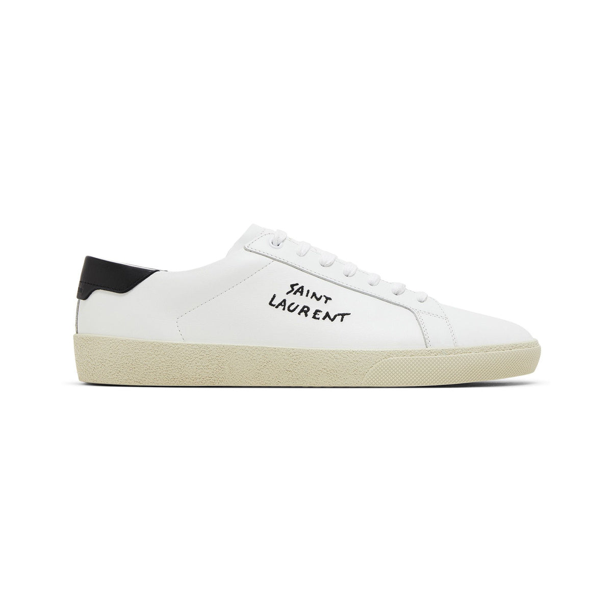 Saint Laurent Court Classic SL/06 Embroidered Sneaker – Optic White / Black – product view