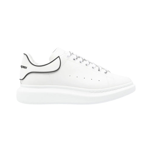 Alexander McQueen Oversized Contrast-Heel Sneaker – White / Black Trim – product view