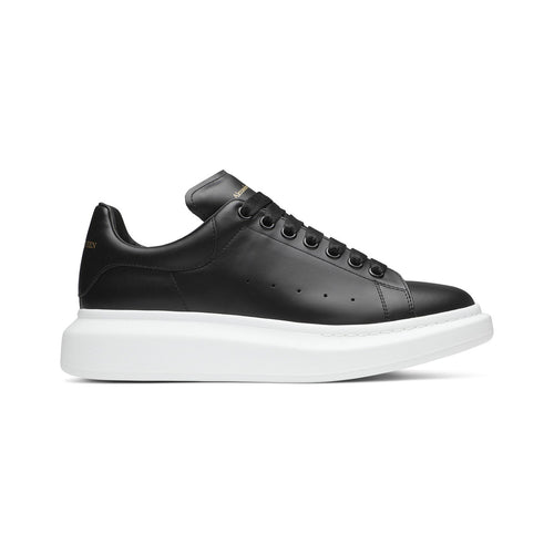 Alexander McQueen Oversized Leather Sneaker – Black / White Sole – product view