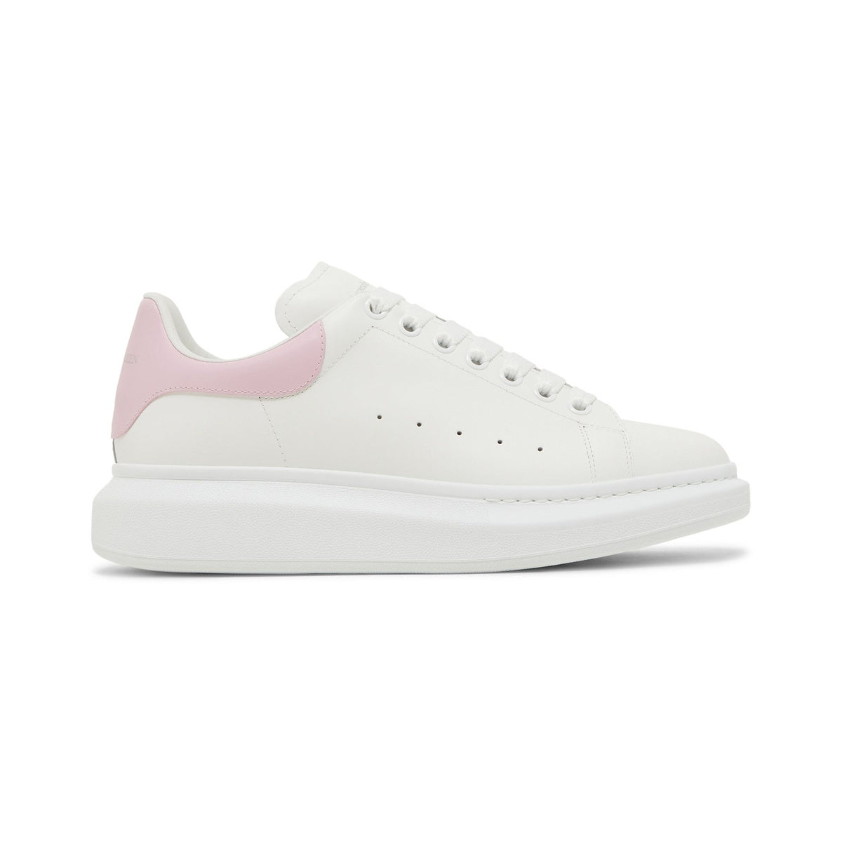 Alexander McQueen Oversized Leather Sneaker – White / Pink – product view