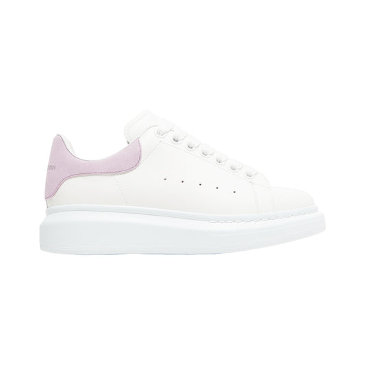 Alexander McQueen Oversized Suede-Trim Sneaker – White / Lilac – product view