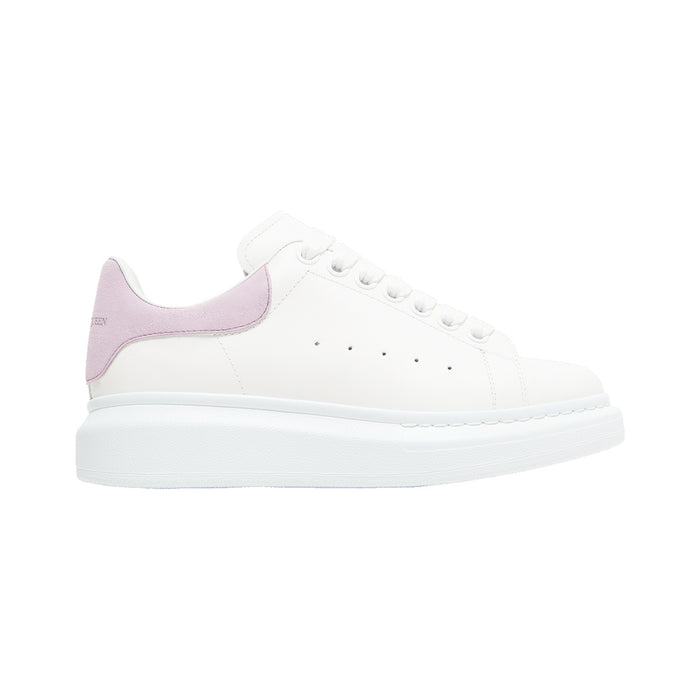 Alexander McQueen Oversized Suede-Trim Sneaker – White / Lilac – product view