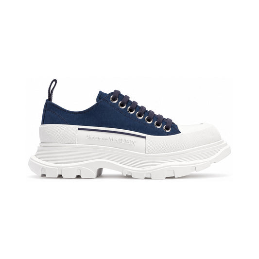 Alexander McQueen Tread Slick Low-Top Sneaker – Navy / White – product view