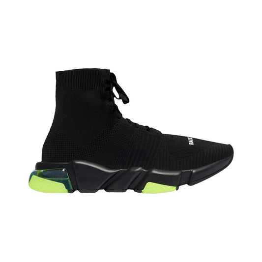 Balenciaga Speed Lace-Up Clear Sole – Black / Yellow Fluo – product view