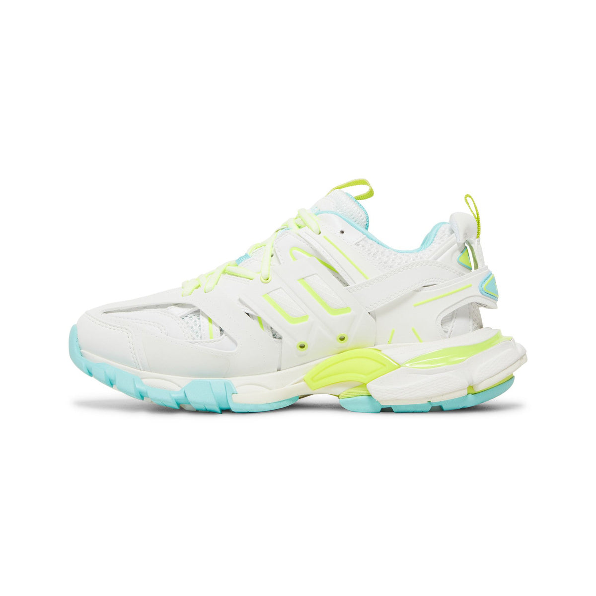 Balenciaga Track Sneakers – White / Neon Yellow / Light Blue – additional product view 1
