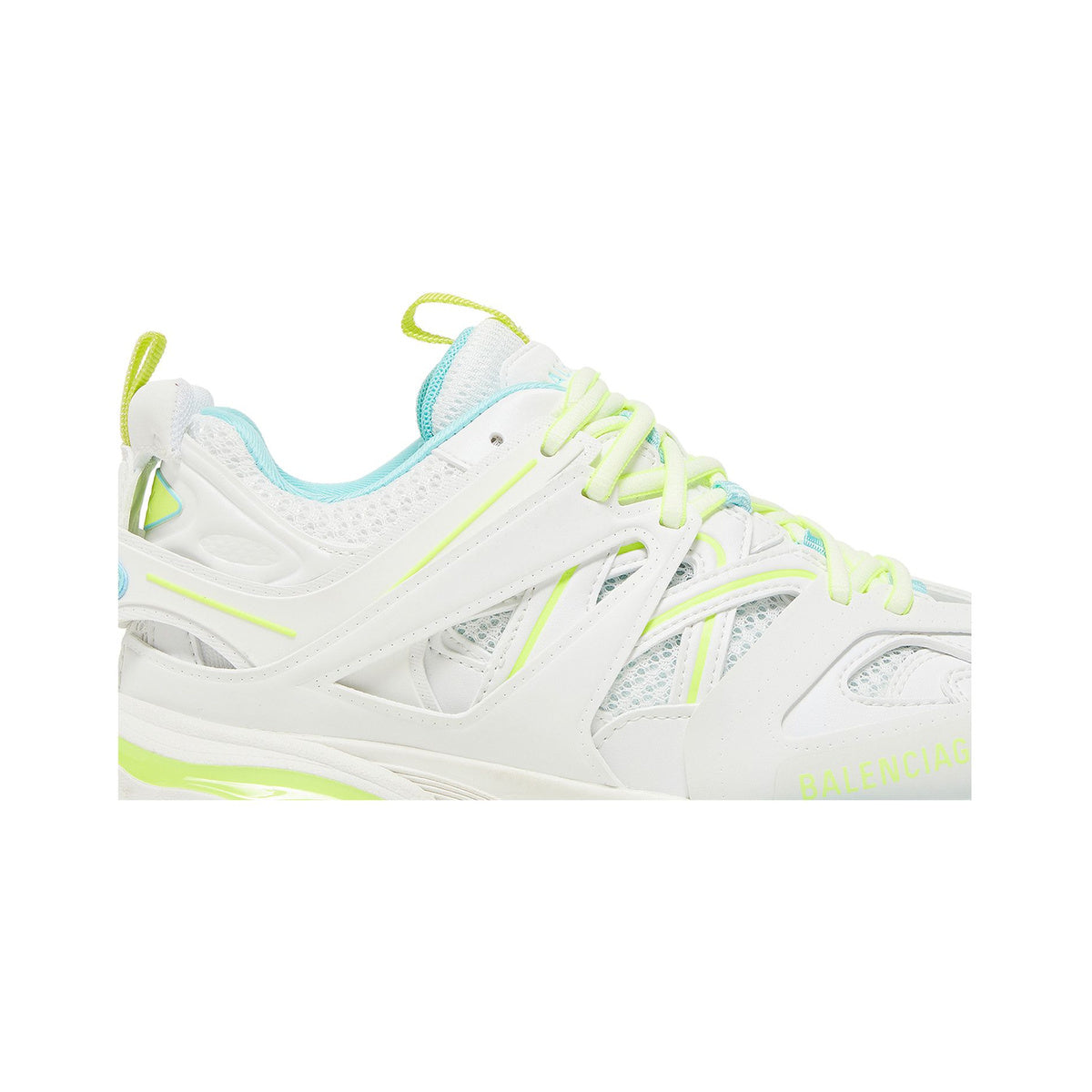 Balenciaga Track Sneakers – White / Neon Yellow / Light Blue – alternate view