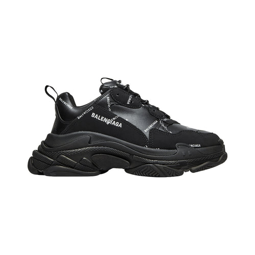 Balenciaga Triple S Allover Logo – Black / White – product view