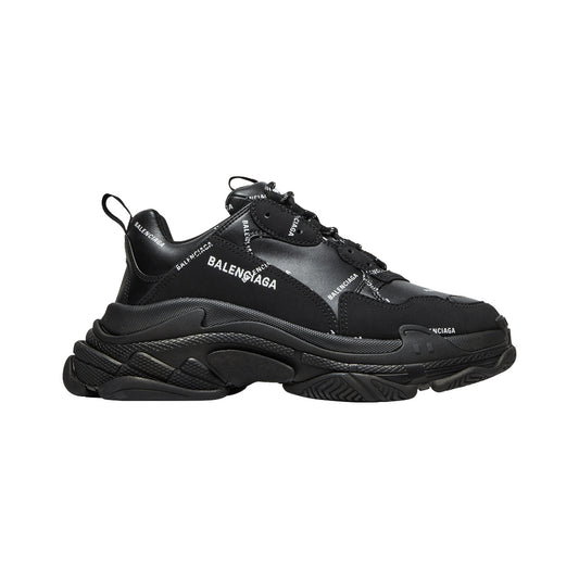 Balenciaga Triple S Allover Logo – Black / White – product view