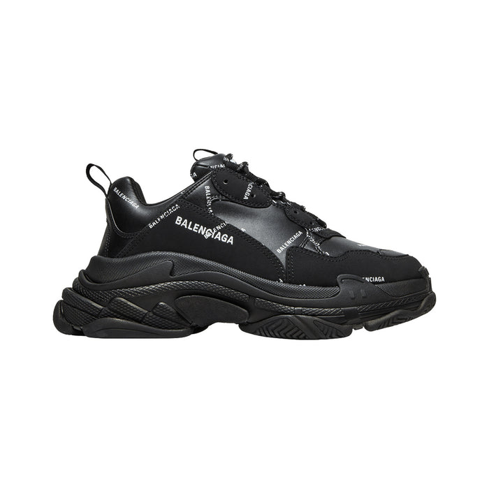 Balenciaga Triple S Allover Logo – Black / White – product view