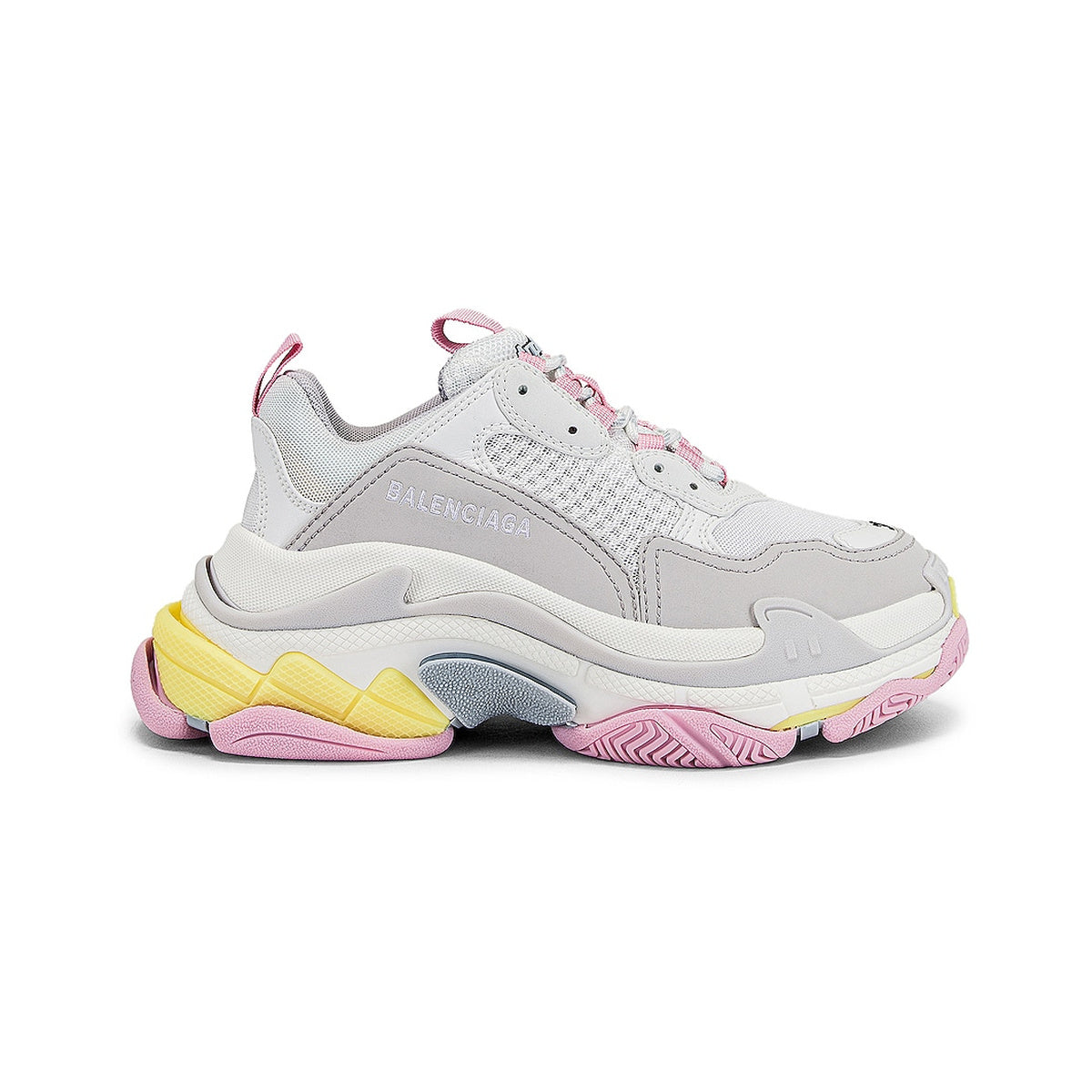 Balenciaga Triple S – Grey / White / Light Yellow / Light Pink / Light Blue – product view