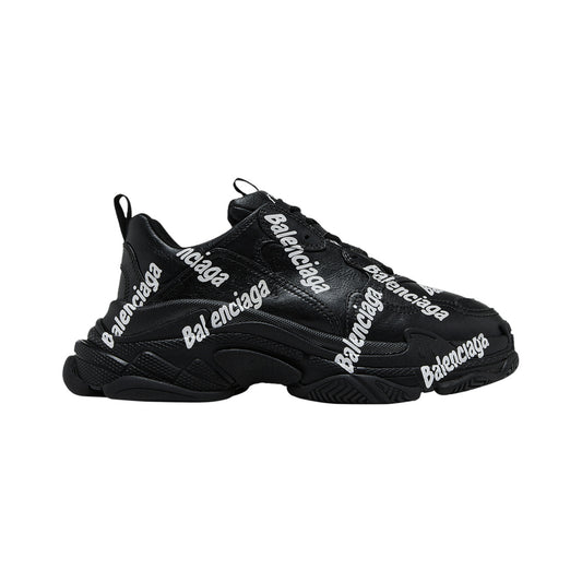 Balenciaga Triple S Logotype – Black / White – product view