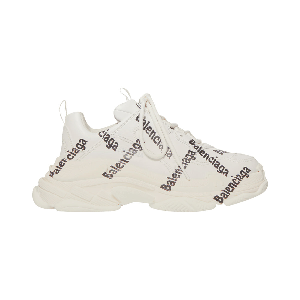Balenciaga Triple S Logotype – White / Black – product view
