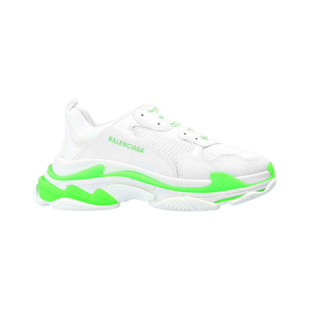Balenciaga Triple S – White / Fluo Green – product view