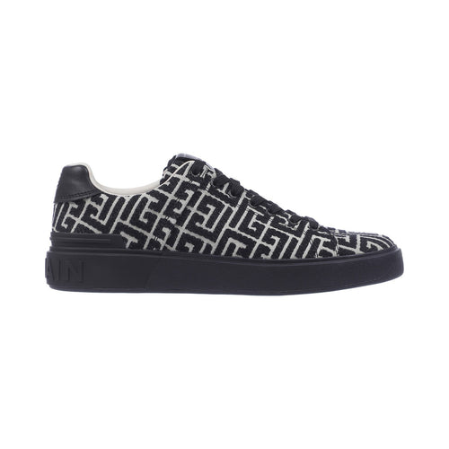 Balmain B-Court Monogram Low – Black / Ivory – product view