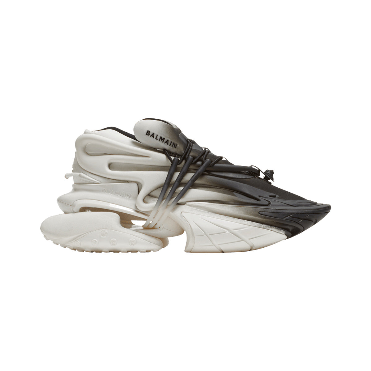 Balmain Unicorn Low – White / Black Gradient – product view