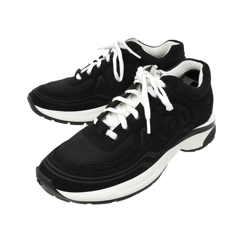 CHANEL CC Logo Fabric Runner – Black / White – product view