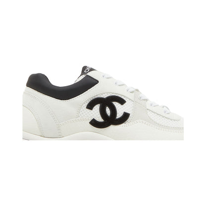 CHANEL CC Logo Mesh and Suede Sneaker – White / Black – alternate view