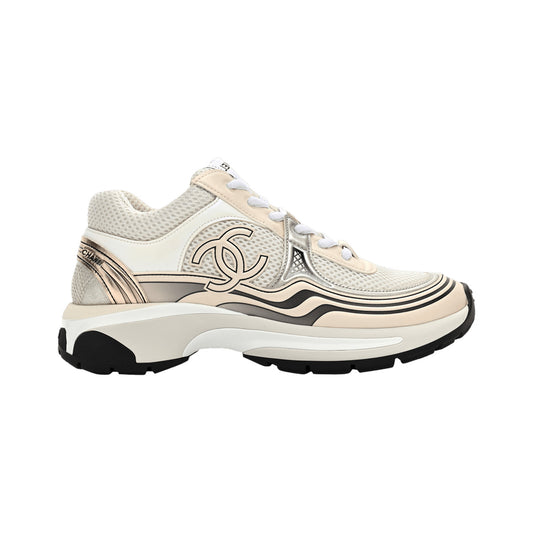 CHANEL Runner Sneaker – Ivory / White / Silver – product view