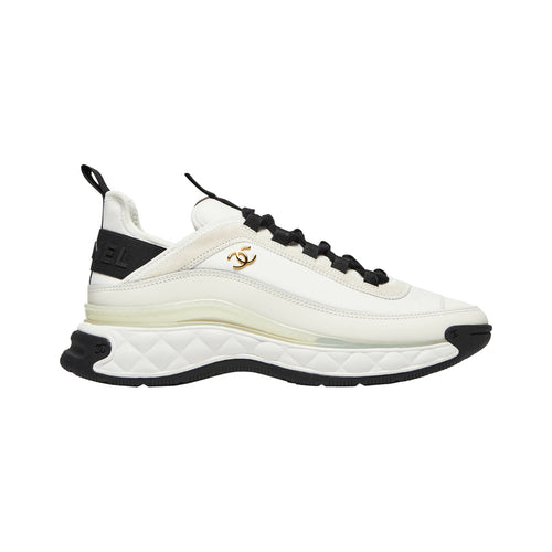 CHANEL Velvet Calfskin and Mixed-Fibers Sneaker – Ivory – product view