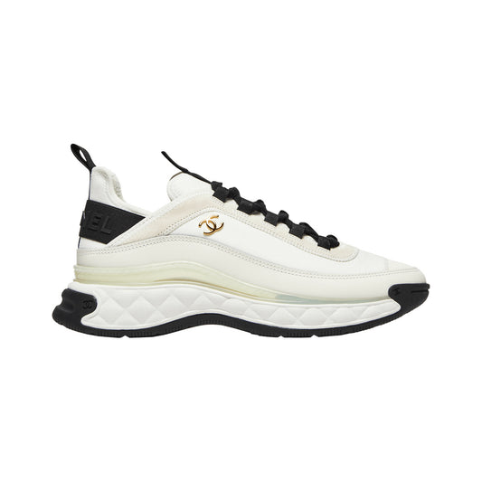 CHANEL Velvet Calfskin and Mixed-Fibers Sneaker – Ivory – product view