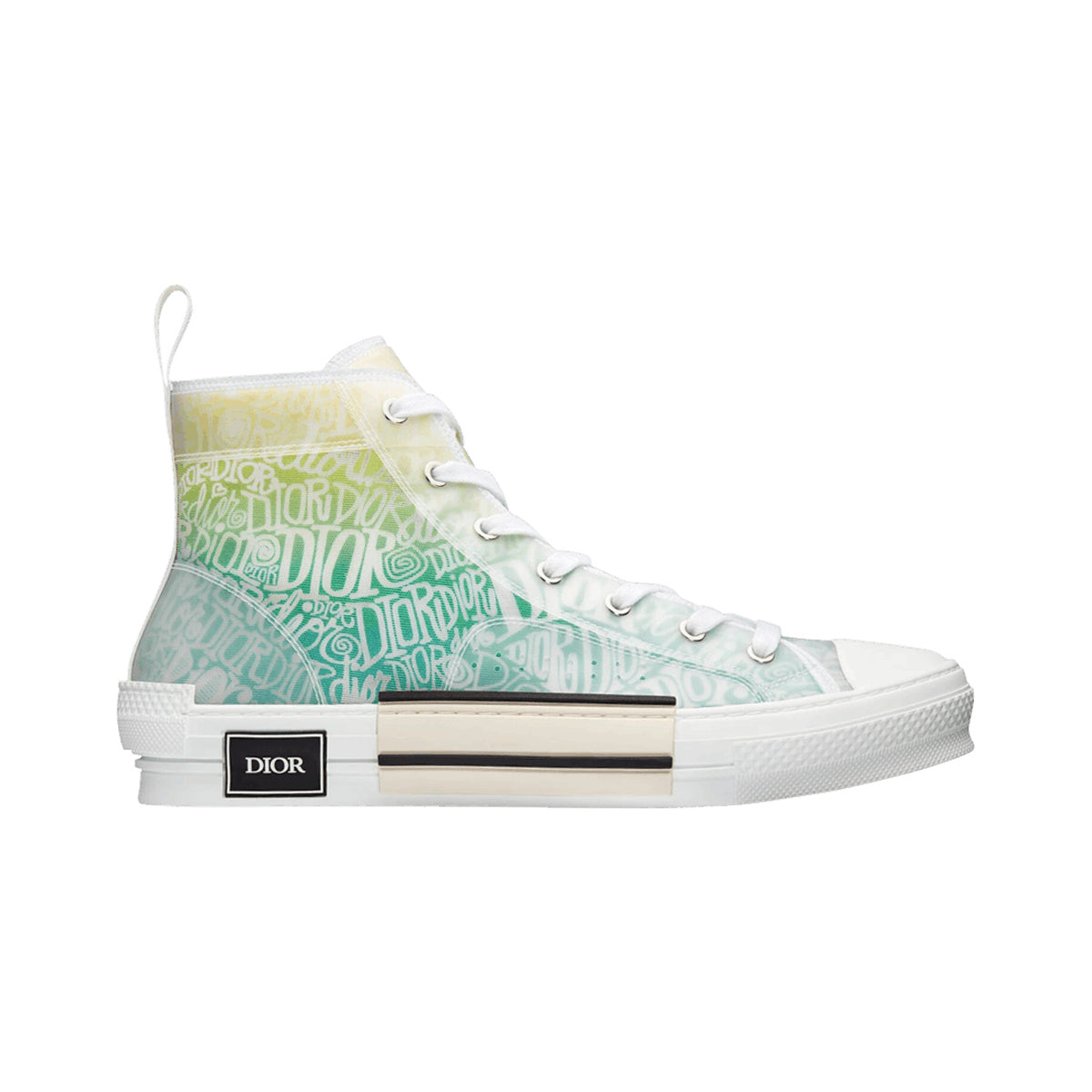 Dior and Shawn B23 High-Top Sneaker – Yellow / Green – product view