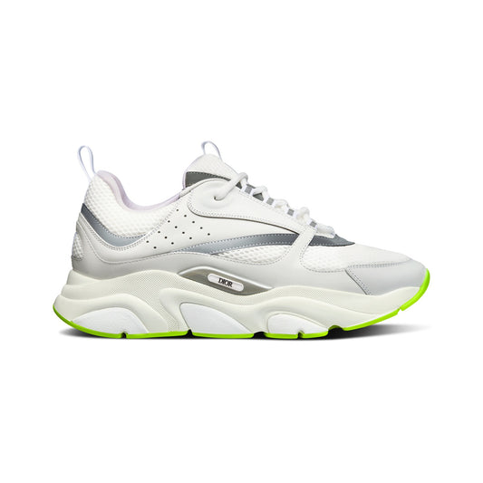 Dior B22 Sneaker – White / Silver / Fluo Green – product view
