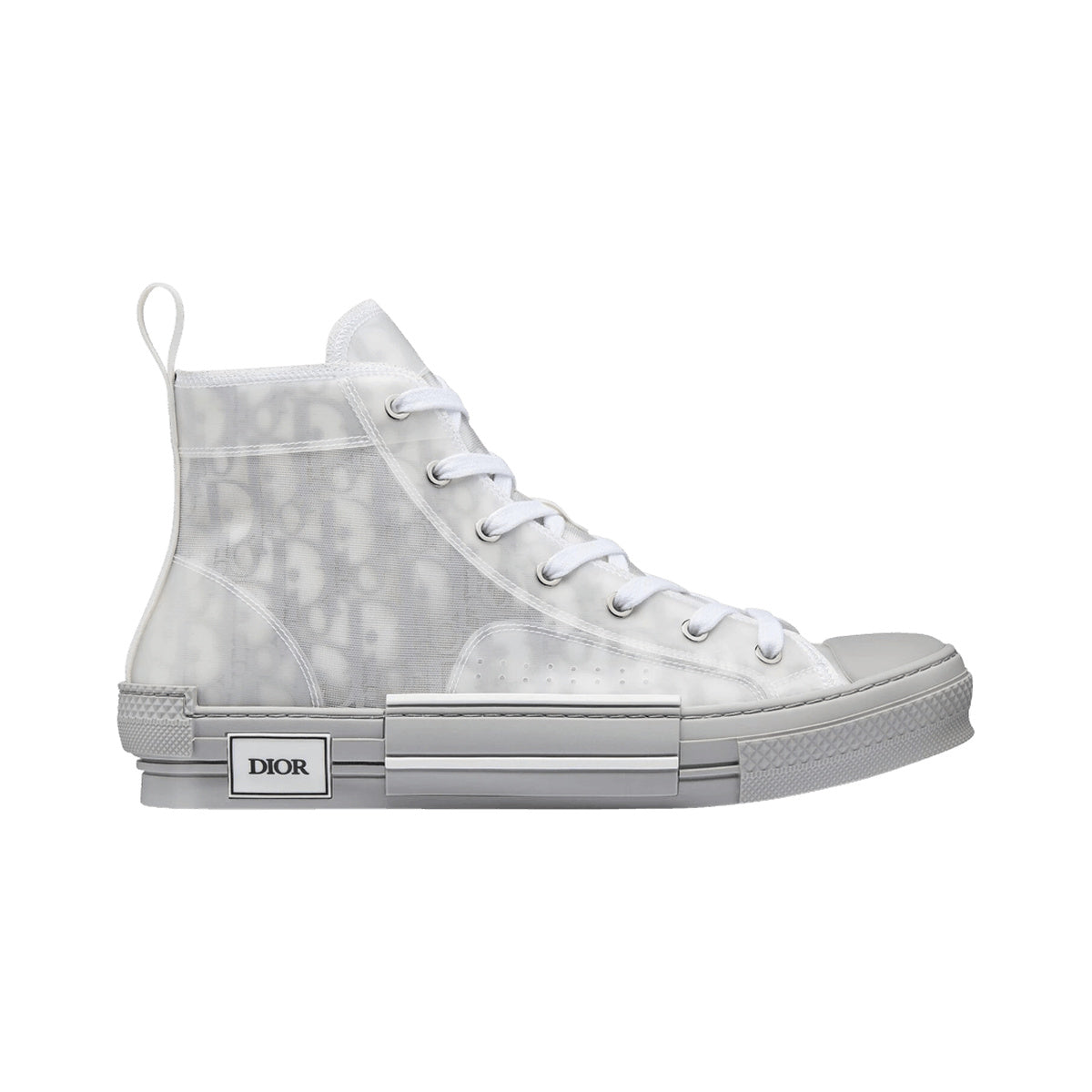 Dior B23 High-Top Sneaker – Reflective Grey / White – product view