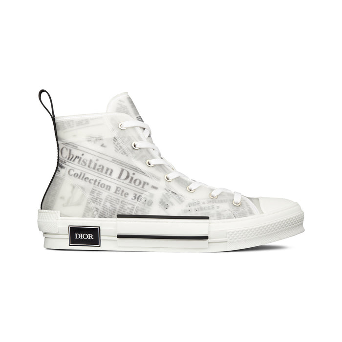 Dior x Daniel Arsham B23 High-Top Sneaker Newspaper – White / Black – product view