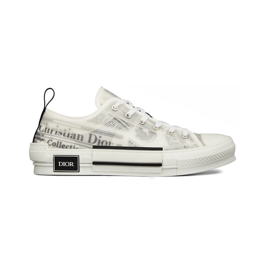 Dior x Daniel Arsham B23 Low-Top Sneaker Newspaper – White / Black – product view