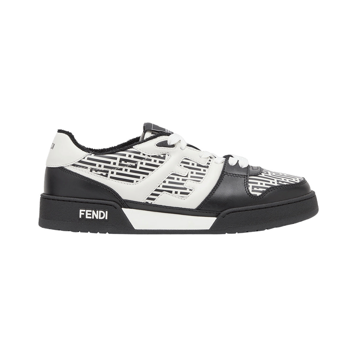 Fendi Match Sneaker – White / Black Motif – product view