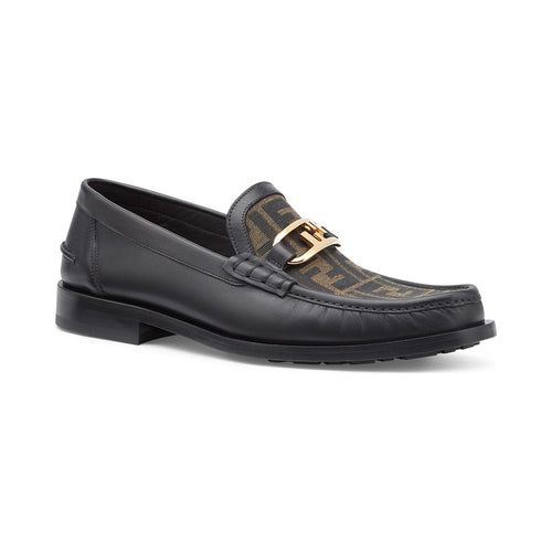 Fendi O'Lock FF Jacquard Loafer – Black / Brown – product view