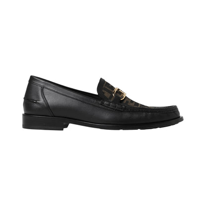 Fendi O'Lock FF Jacquard Loafer – Black / Brown – alternate view