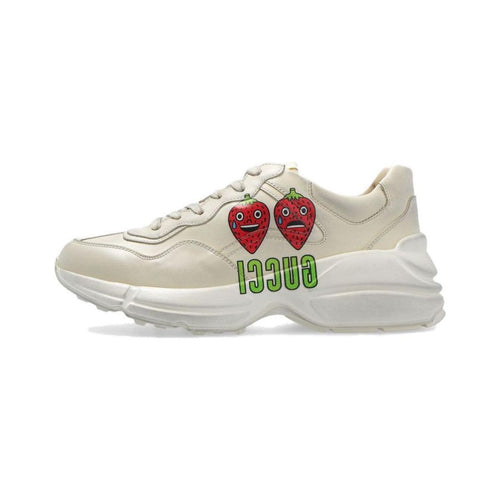 Gucci Rhyton Strawberry Print – Ivory White / Red / Green – product view