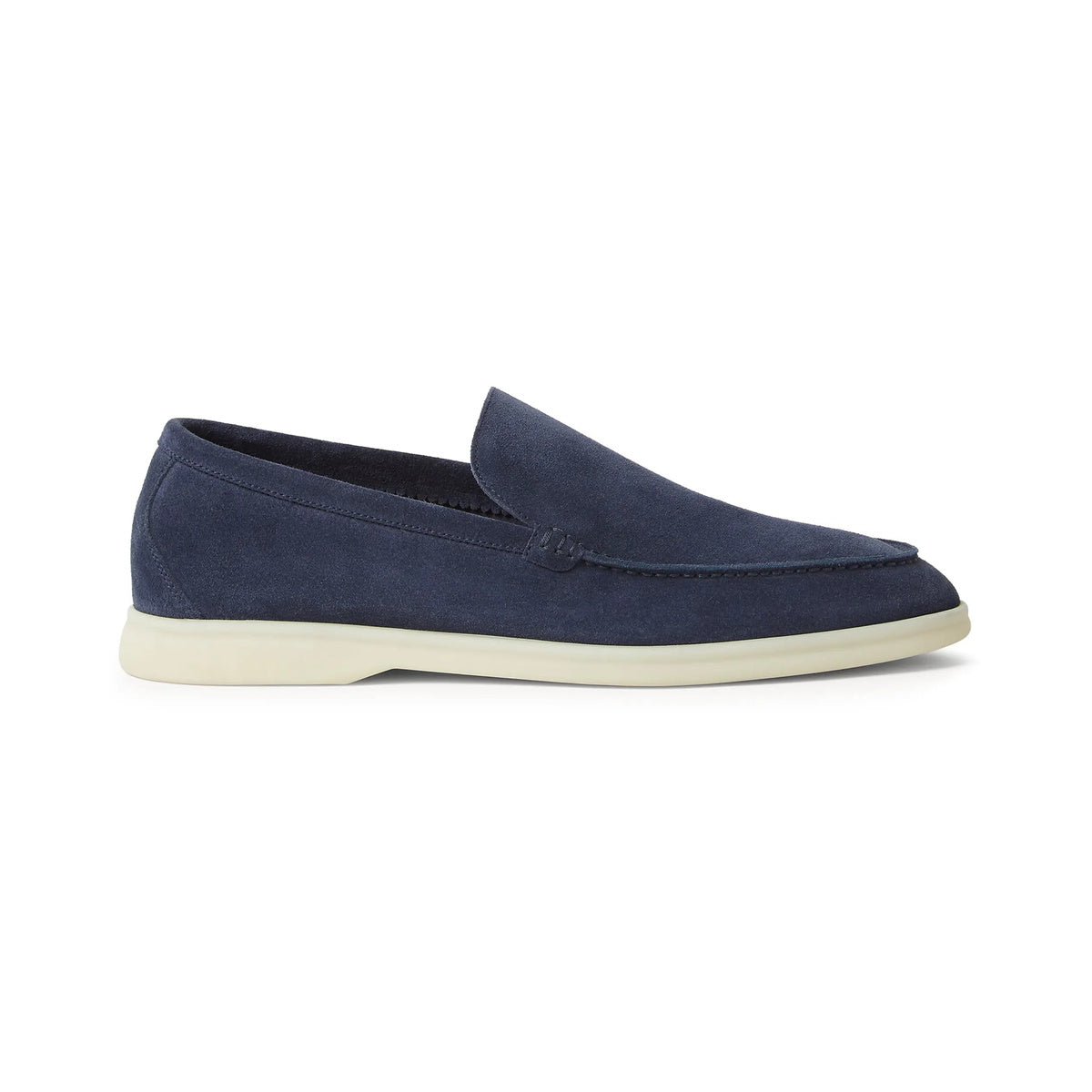 Loro Piana Summer Walk Suede Loafers – Dark Deep Sea – product view