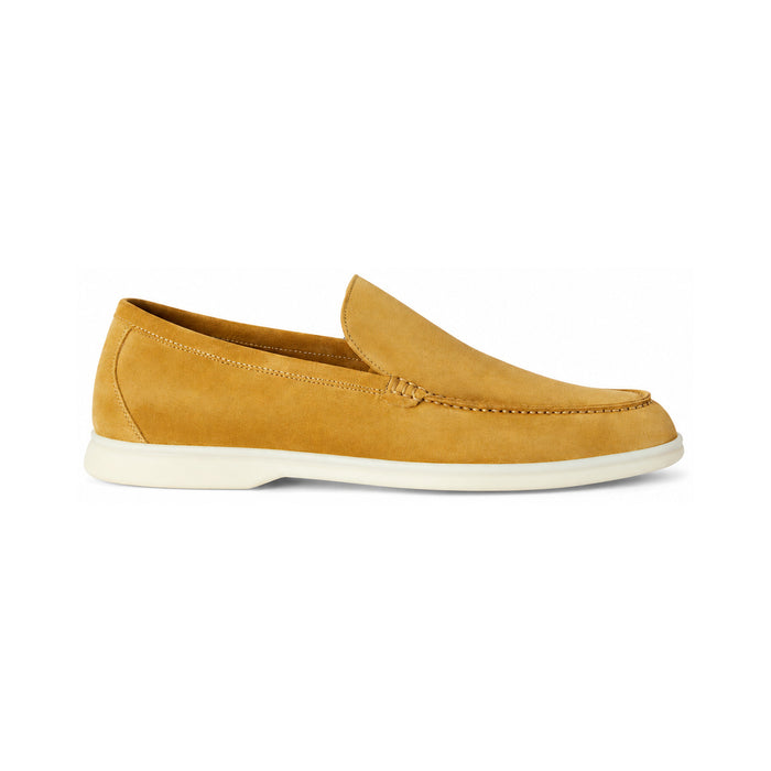 Loro Piana Summer Walk Suede Loafers – Dijon Mustard Yellow – product view