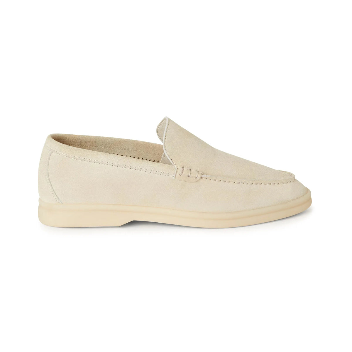 Loro Piana Summer Walk Suede Loafers – Nougat – product view