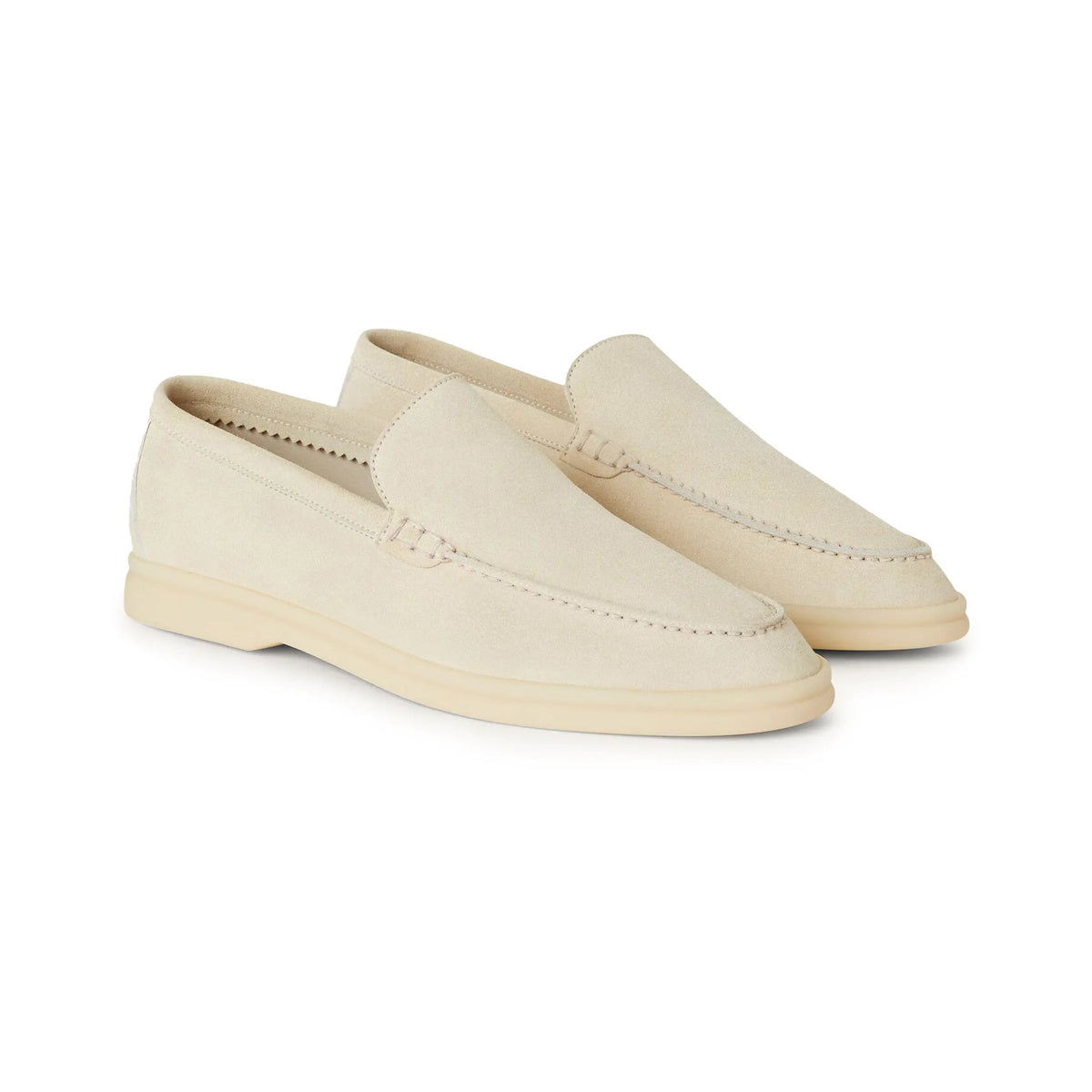 Loro Piana Summer Walk Suede Loafers – Nougat – alternate view
