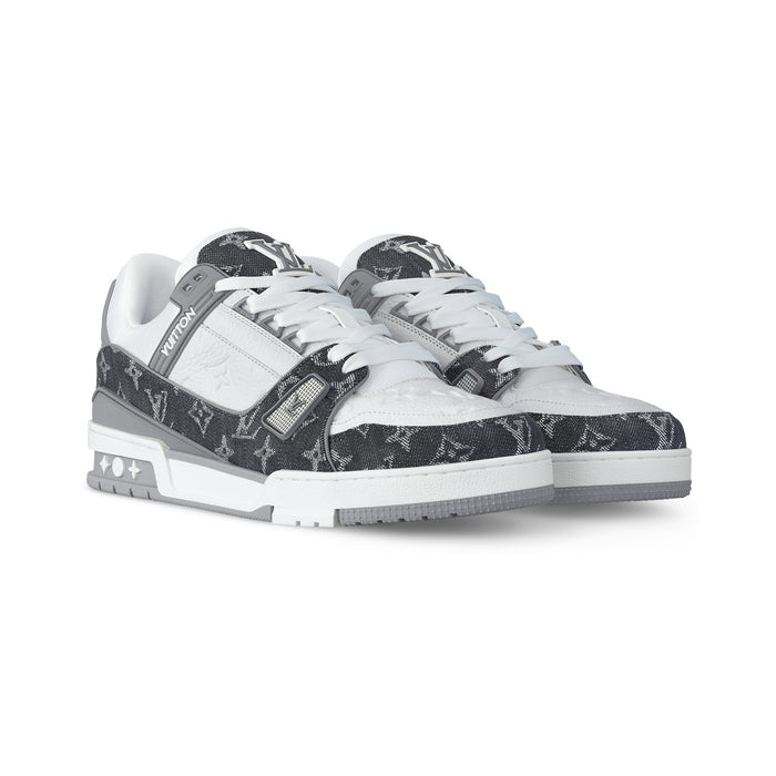 Louis Vuitton LV Trainer Monogram Denim Sneaker – Gray – product view