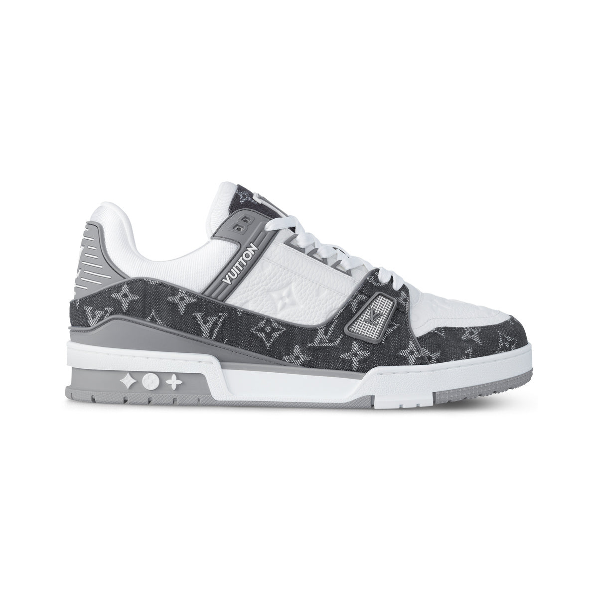 Louis Vuitton LV Trainer Monogram Denim Sneaker – Gray – alternate view