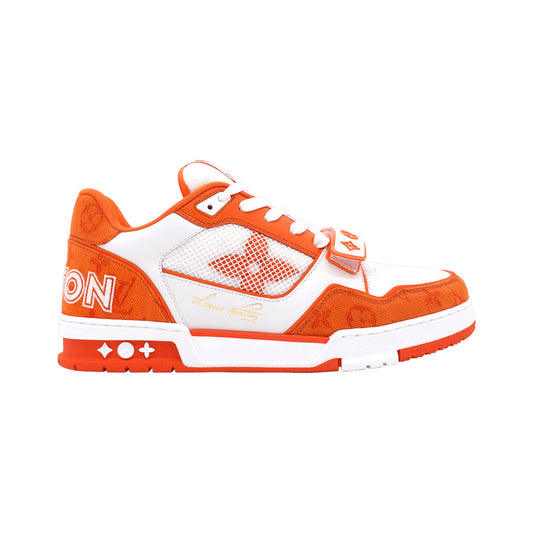 Louis Vuitton LV Trainer Monogram Denim Sneaker – Orange – product view