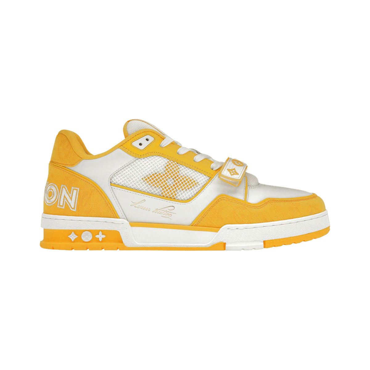 Louis Vuitton LV Trainer Monogram Denim Sneaker – Yellow – product view