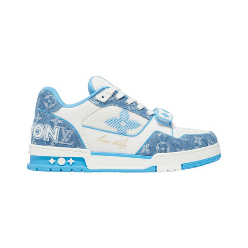 Louis Vuitton LV Trainer Monogram Denim Strap Sneaker – Light Blue – product view